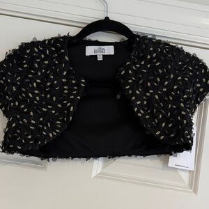 Badgley Mischka Black and Gold Kids Jacket